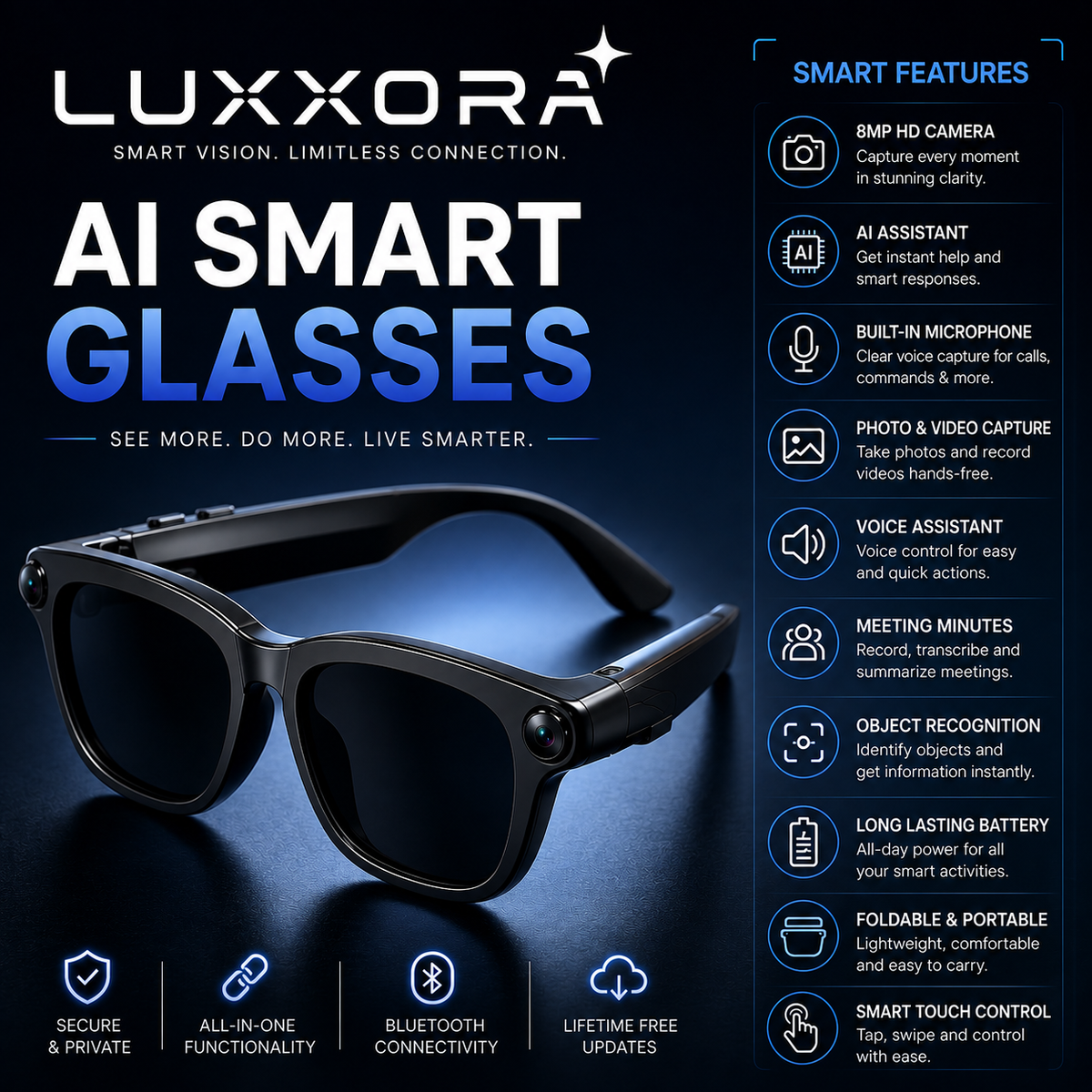 AI Smart Glasses – Smart Wearable Eyewear